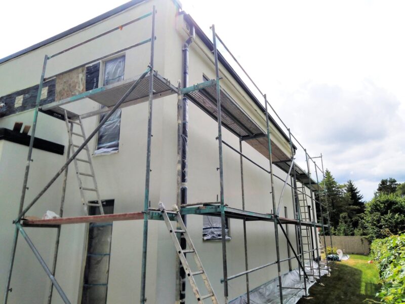Buitenkant huis stuccen